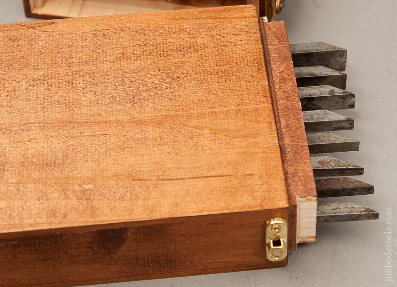 RARE American Set of Plow Plane Irons by PROV TOOL CO in Custom Box - 69534