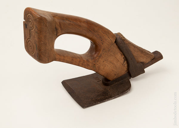 WM ASH Live Oak Decorated Connecticut-Style Adze – Jim Bode Tools