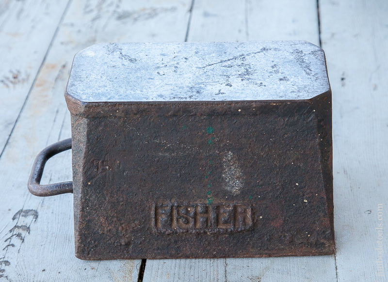 RARE Sawmaker's 74 lb Anvil with Dual Mark FISHER ATKINS Dated 1907 - 69803