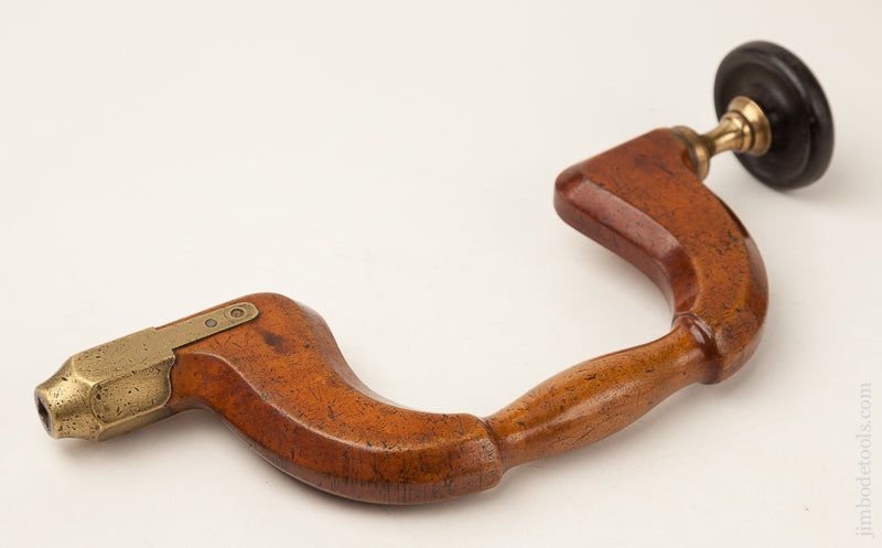 Absolutely Gorgeous Solid Boxwood and Ebony Bit Brace - 69969R