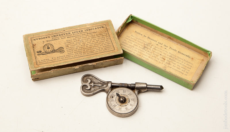 DAVIS & WRIGHT  September 12, 1876 Patent HUDSON'S IMPROVED Speed Indicator in Original Box -- 70195U