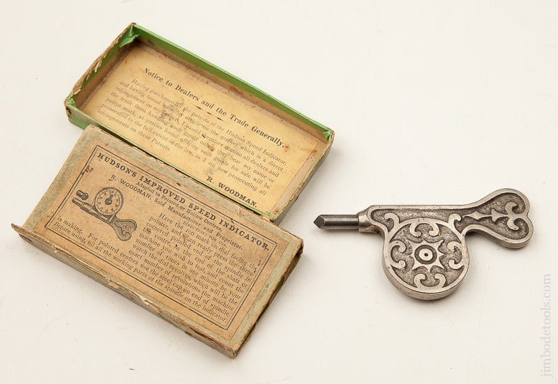 DAVIS & WRIGHT  September 12, 1876 Patent HUDSON'S IMPROVED Speed Indicator in Original Box -- 70195U