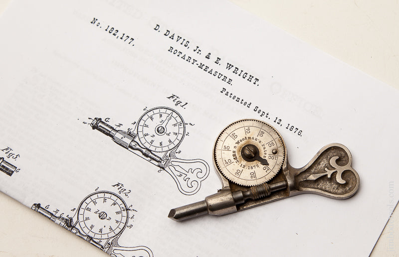 DAVIS & WRIGHT  September 12, 1876 Patent HUDSON'S IMPROVED Speed Indicator in Original Box -- 70195U
