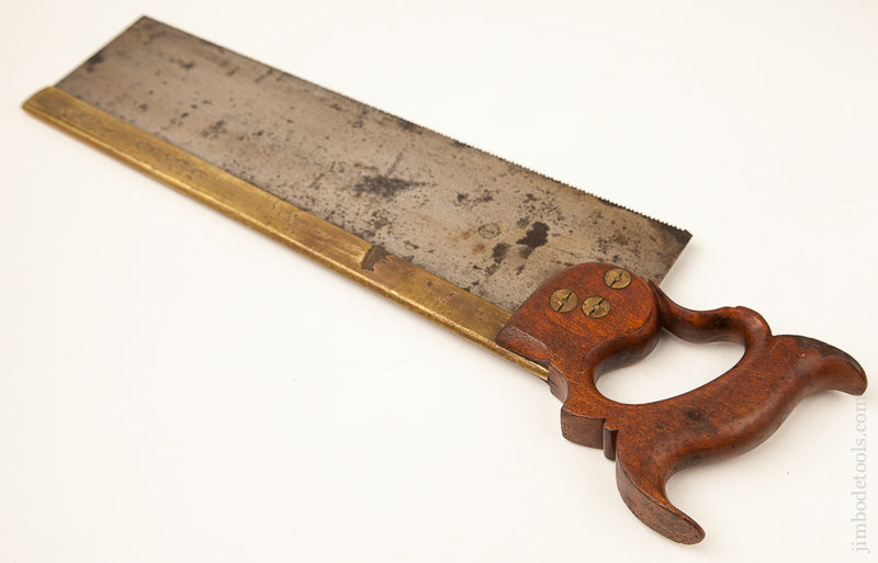 12 point 14 inch Rip TURNER Brass Back Saw circa 1895 - 70213