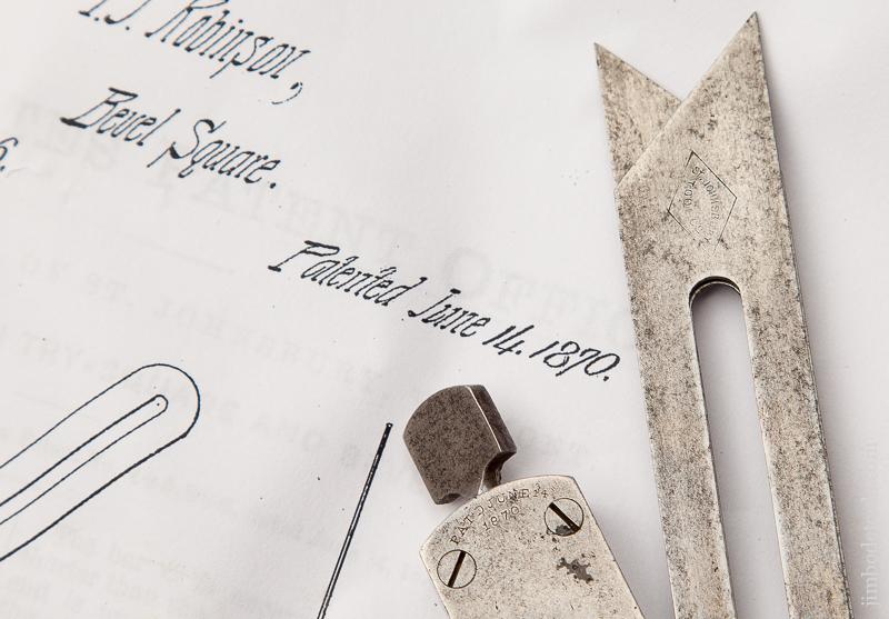 RARE Six inch ROBINSON June 14, 1870 Patent Double Bevel by ST. JOHNSBURY TOOL - EXCELSIOR 70256