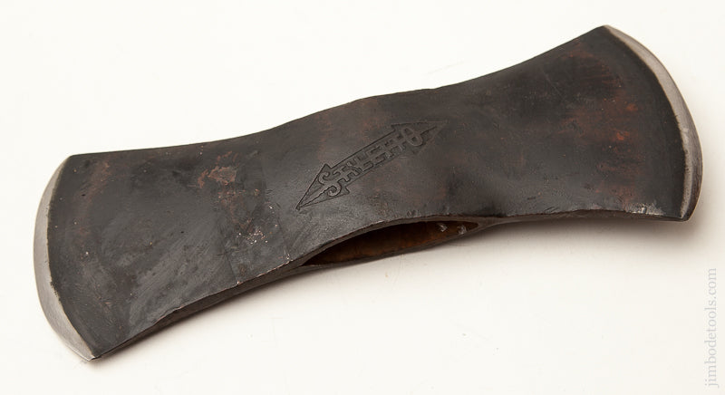 RARE 4 pound STILETTO Embossed Double Bit Axe with Original Paint EXTRA FINE - 70360