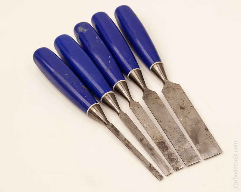 Set of Five MARPLES Chisels Best Edge Holding For The Money - 70736