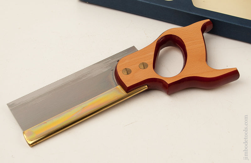 21 point 8 inch Rip THOS. FINN PAX Brass Back Dovetail Saw in Original Box NEW OLD STOCK - 70899