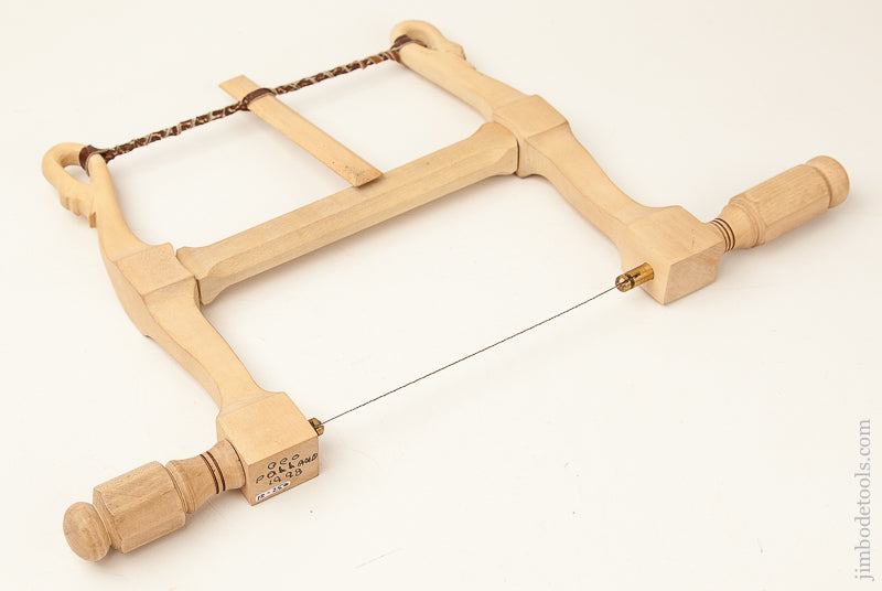 Elegant Hand Carved Bow Saw with Swan Heads - 70999R
