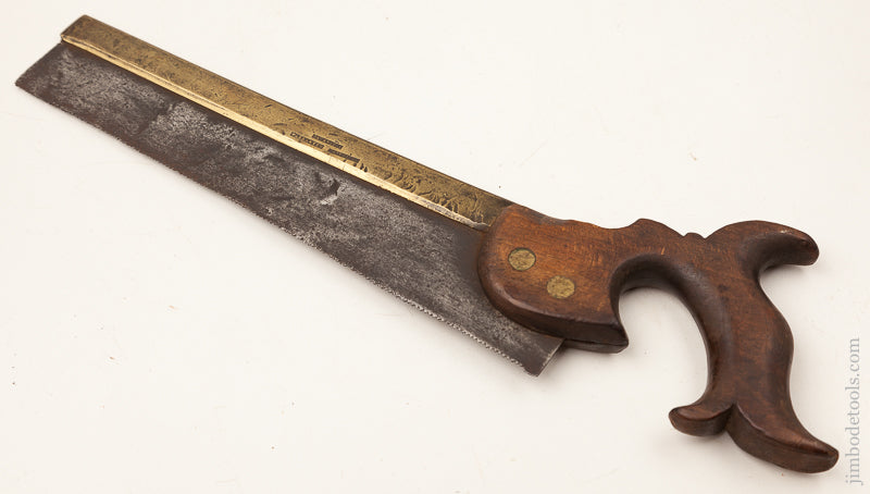 Early 12 point 12 inch Brass Back Saw BY DAVENPORT CIRCA 1821-41 - 71270