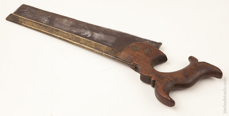 Early 12 point 12 inch Brass Back Saw BY DAVENPORT CIRCA 1821-41 - 71270