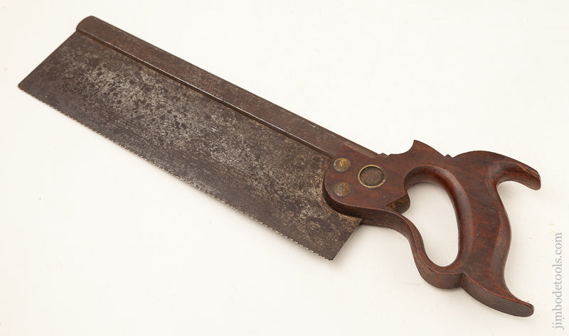 Just Sharpened! 13 point 12 inch Crosscut DISSTON Back Saw circa 1876-87 - 71382