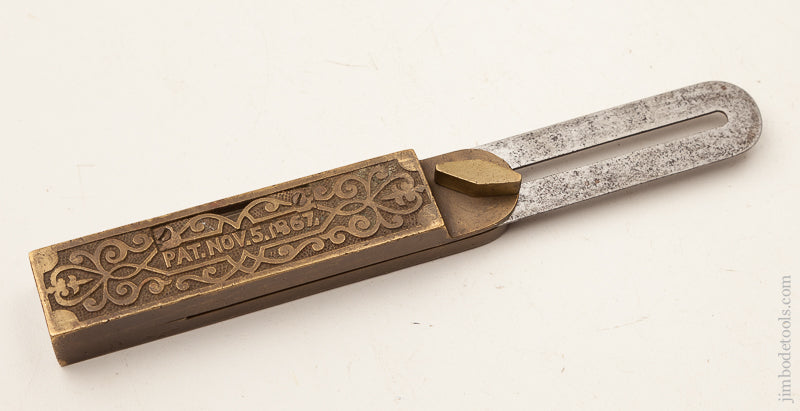 Fancy Brass 8 inch 1867 HOWARDS PATENT Bevel with Level - 71472R