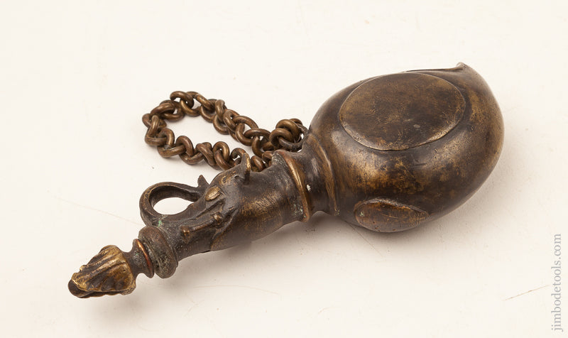 Early and Unusual 8 inch Figural Brass Bottle - 71483R