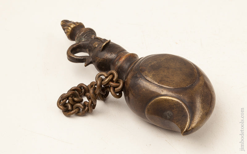 Early and Unusual 8 inch Figural Brass Bottle - 71483R