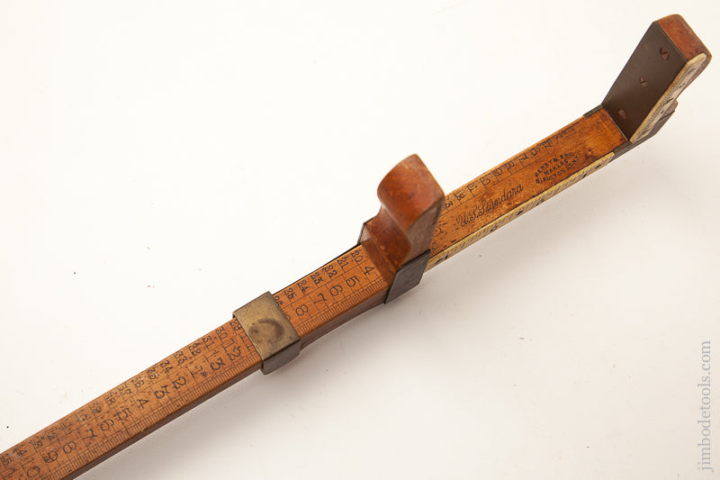 GOOD+ 19 inch U.S. STANDARD Shoe Rule by KERBY & BRO. MAKERS 51 FULTON ST NY * 71553