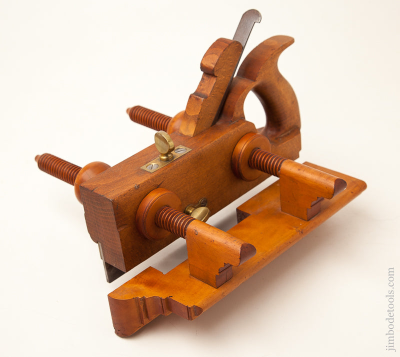 Fine Crisp J.DENISON Beech & Boxwood Plow Plane circa 1840-76 - 71931