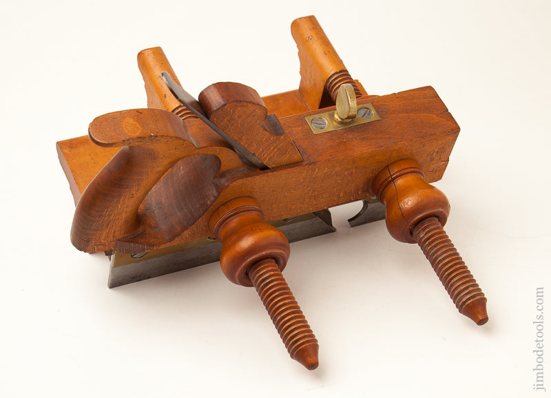 Fine Crisp J.DENISON Beech & Boxwood Plow Plane circa 1840-76 - 71931