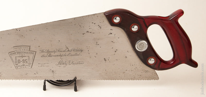 MINT 8 point 26 inch Crosscut DISSTON D95 Hand Saw -- 71935
