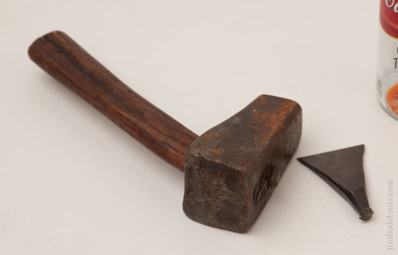 RARE 28 ounce Filemaker's Dog Head Stitching Hammer with Filemaker's Chisel - 72039