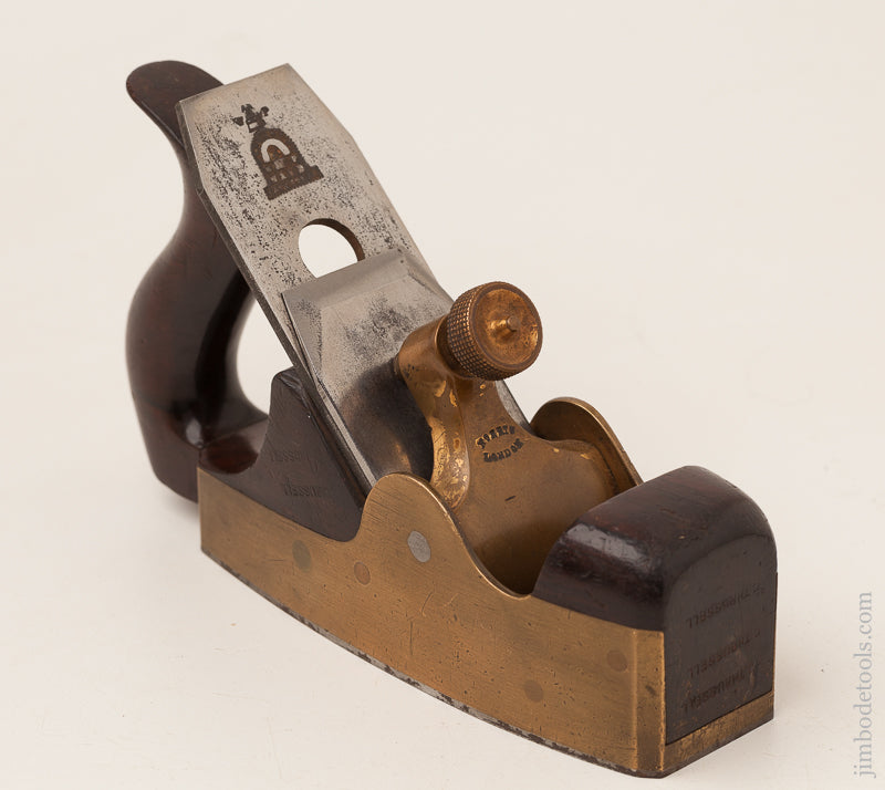 Exquisite NORRIS No. 17 Gunmetal and Rosewood Steel-Soled Smooth Plane with Original 2 1/8 inch WARD Iron * 72081U - AS OF MAR 2