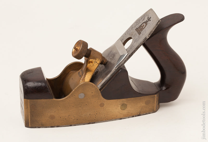 Exquisite NORRIS No. 17 Gunmetal and Rosewood Steel-Soled Smooth Plane with Original 2 1/8 inch WARD Iron * 72081U - AS OF MAR 2