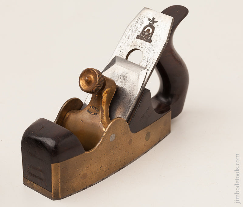 Exquisite NORRIS No. 17 Gunmetal and Rosewood Steel-Soled Smooth Plane with Original 2 1/8 inch WARD Iron * 72081U - AS OF MAR 2