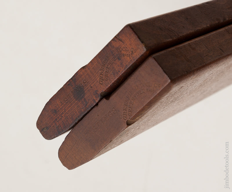 Pair of 1/2 inch Table Joint Molding Planes by GREENFIELD TOOL CO circa 1851-83 FINE - 72228