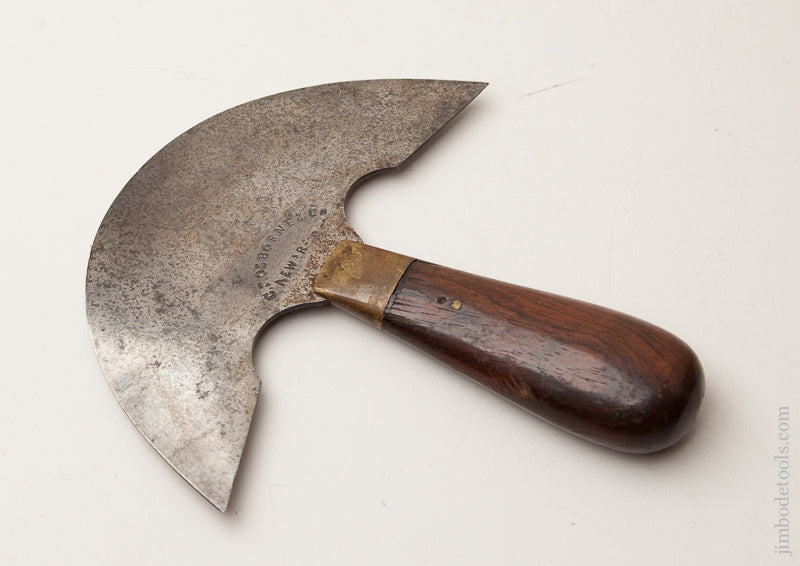 6 1/8 x 6 7/8 inch Rosewood Handled Head Knife by C.S. OSBOURNE & CO. NEWARK NJ - 72456