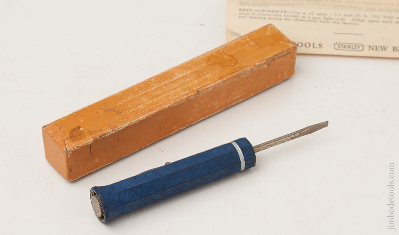 STANLEY No. 1021 Flashlight Screwdriver BRAND NEW in Original Box circa 1937-40 --- 72488U