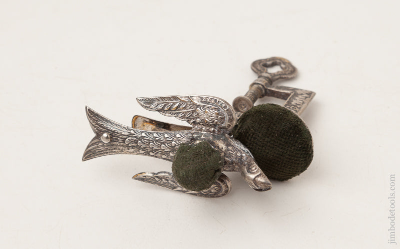 5x4 inch Silver or Silver Plated Sewing Bird - 72598