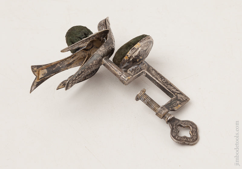 5x4 inch Silver or Silver Plated Sewing Bird - 72598