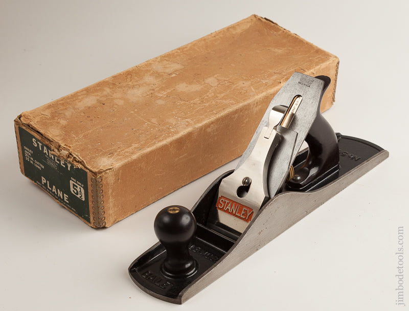 STANLEY No. 5 1/2 Jumbo Jack Plane Type 19 circa 1948-61 MINT in Original Box - 72637