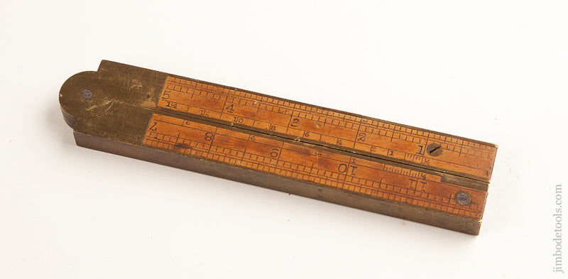 Twelve inch Boxwood and Brass CHAPIN STEPHENS & CO. Number 036 Combination Rule/Level/Bevel - 72673