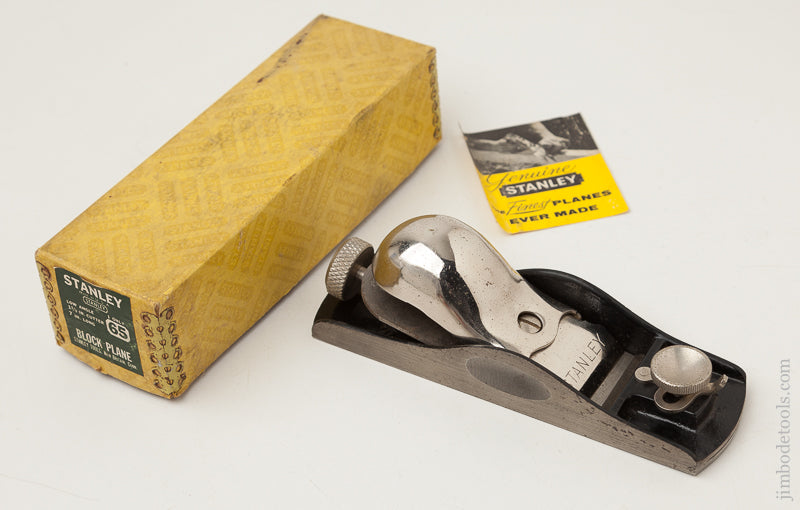 STANLEY No. 65 Low Angle Block Plane MINT in Original Box - 72711
