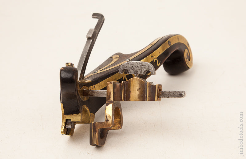 STUNNING Dated 1852 Ornate Coach maker's Plow Plane - 72844U