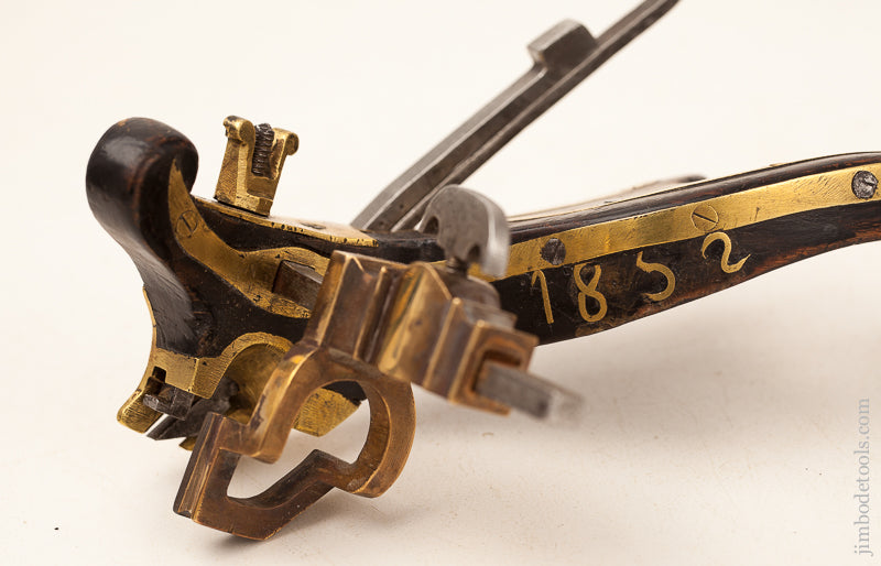STUNNING Dated 1852 Ornate Coach maker's Plow Plane - 72844U