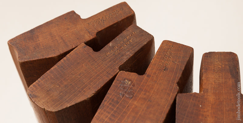 Crisp Set of 15 Hollows & Rounds Molding Planes WITH Two Side Bead Molding Planes and One Rabbet Plane ALL  by M. CRANNELL ALBANY NY circa 1863-92 - 72862