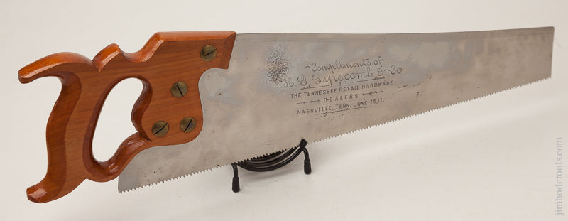 INCREDIBLE! Half Size Miniature  DISSTON D100 Hand Saw Giveaway MINT in Wrapper! 19" Long - 72907U