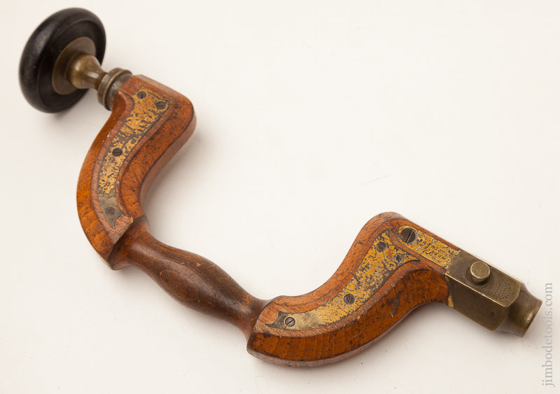 D. FLATHER 8 inch Plated Sheffield Brace with Ebony Head - 72957