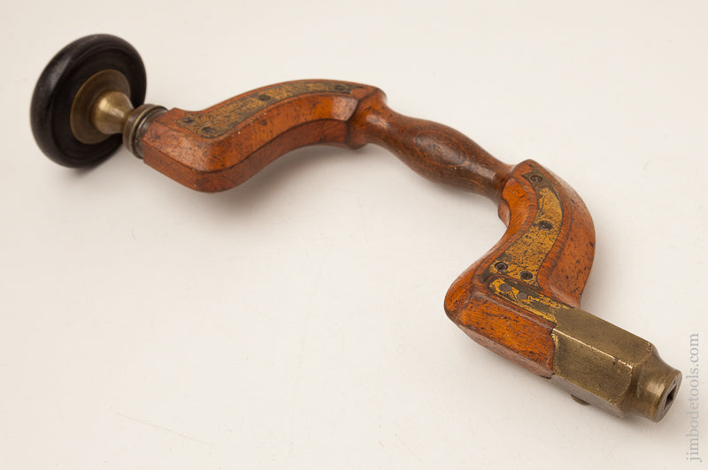 D. FLATHER 8 inch Plated Sheffield Brace with Ebony Head - 72957