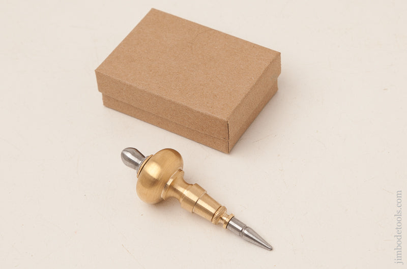 Beautiful! Modern Maker 4 1/2 ounce 3 3/4 inch Brass and Steel Plumb Bob MINT - 72973