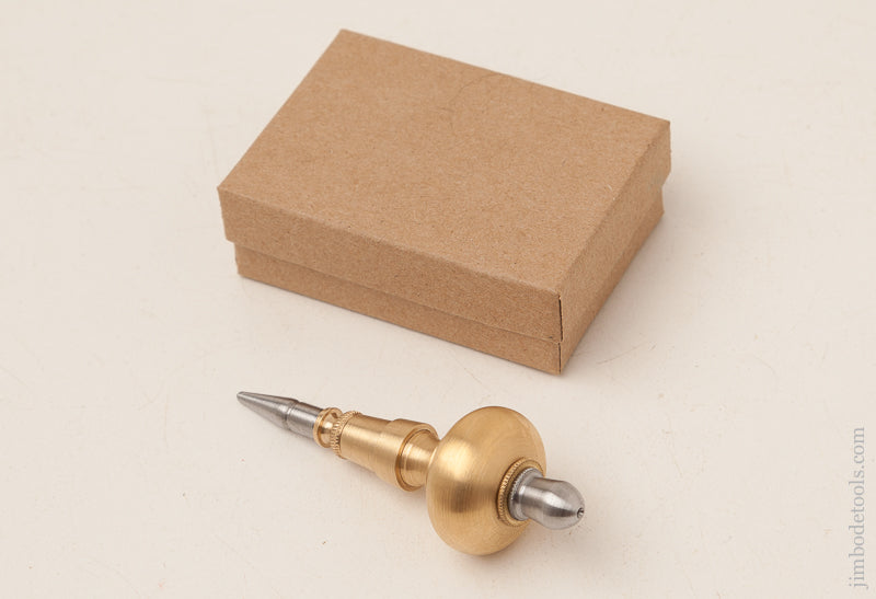 Beautiful! Modern Maker 4 1/2 ounce 3 3/4 inch Brass and Steel Plumb Bob MINT - 72973