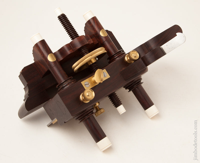 Stunning! Rosewood SANDUSKY TOOL CO No. 141 Center Wheel Plow Plane by JIM LEAMY - 73058