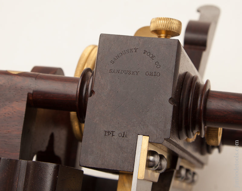 Stunning! Rosewood SANDUSKY TOOL CO No. 141 Center Wheel Plow Plane by JIM LEAMY - 73058