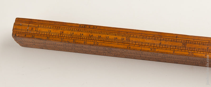 RARE Gauger's Boxwood Sliding Rule with Four Slides FINE - 73304U