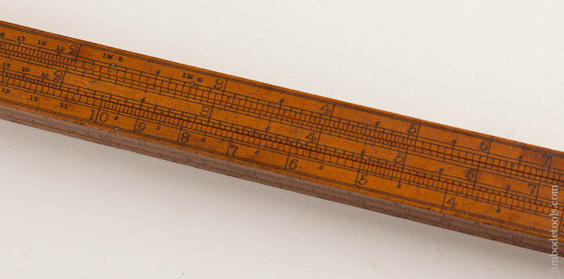 RARE Gauger's Boxwood Sliding Rule with Four Slides FINE - 73304U