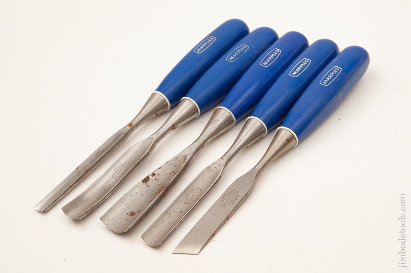 MARPLES No. M260 Wood Sculpture SET of Five Chisels in Original Box - 73307
