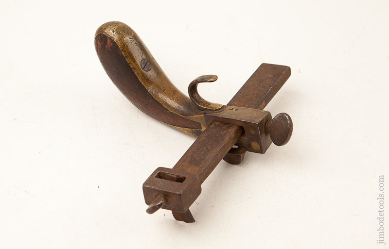 Rosewood and Brass Six inch OSBORNE Draw Gauge with Top Gauge - 73364