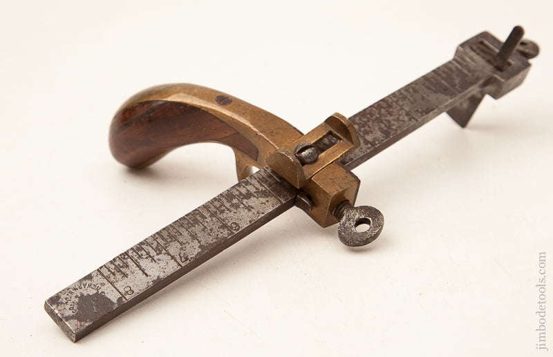 Extra Long Nine inch Rosewood and Brass Handled Leather Draw Gauge by OSBORNE - 73365